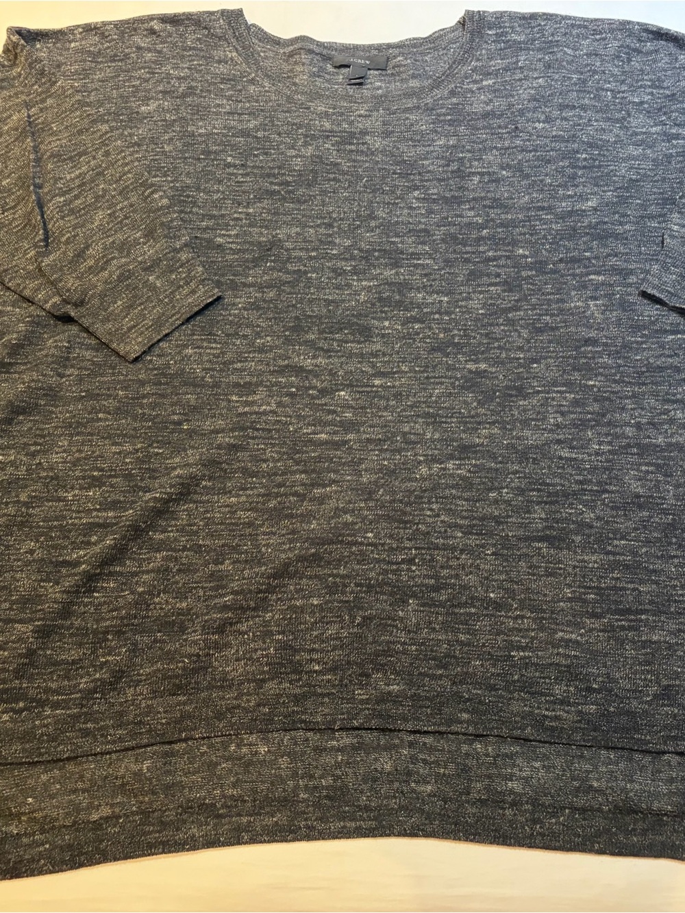 J. Crew Charcoal Heather Knit Tee